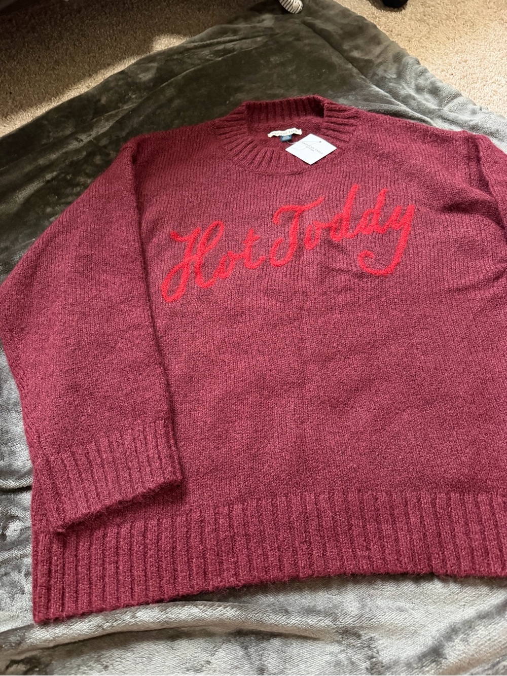 American Eagle Outfitters Burgundy Crewneck Sweater oversized - M